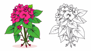 Begonia Plant Coloring Page