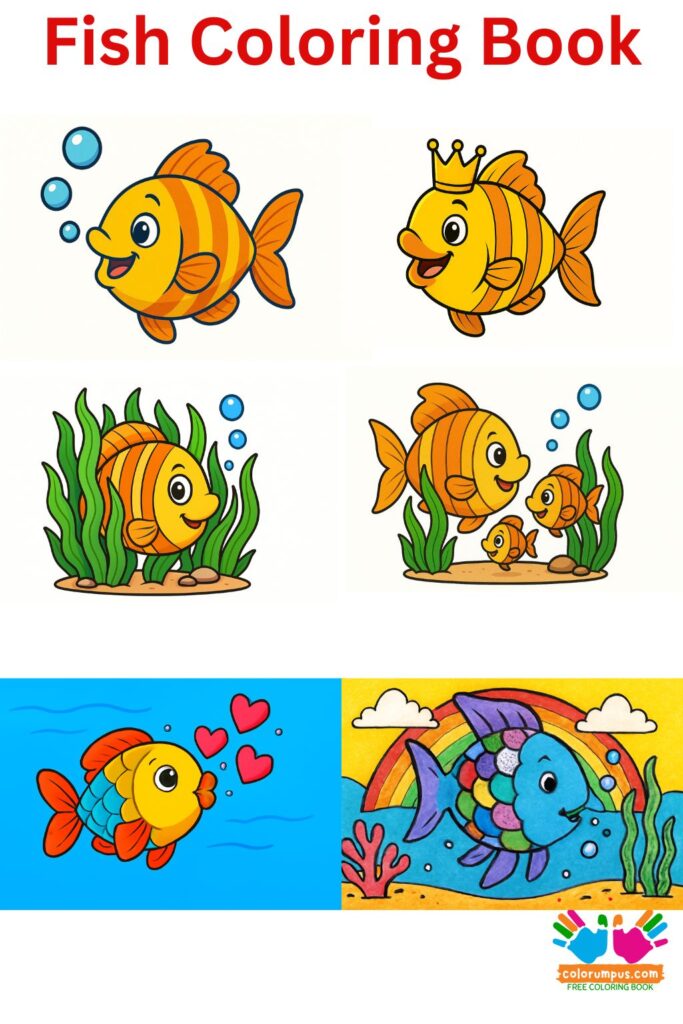 Fish Coloring book for kids