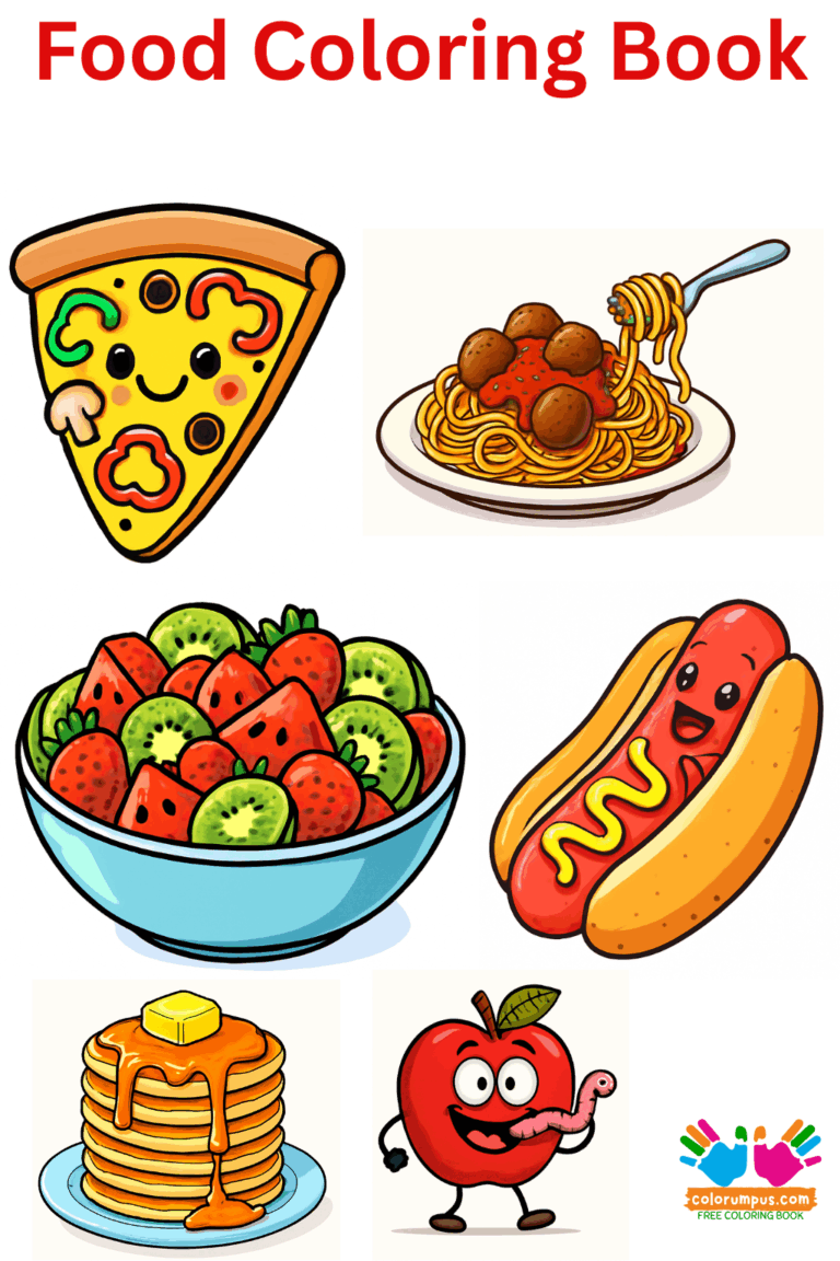 Food Coloring book for kids