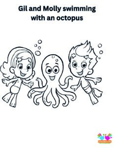 Gil and Molly swimming with an octopus.