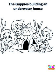 The Guppies building an underwater house out of shells and seaweed.