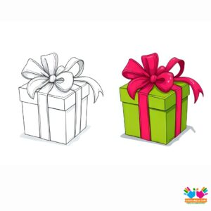 A birthday present with a big curly bow.