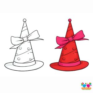 A bow on a fancy party hat.