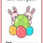 Kids Easter coloring book front cover