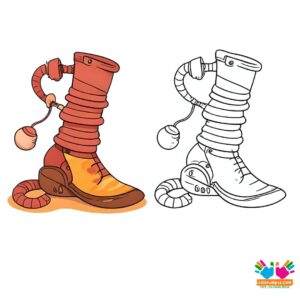 Lasso coiled beside boots and gloves.