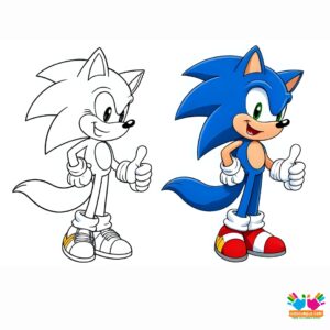 Tails high-fiving Sonic.